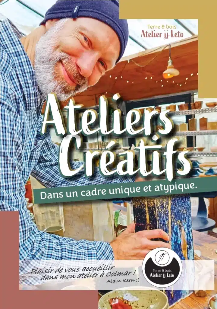 Alain Kern dans son Atelier de créations céramique en grès à Colmar